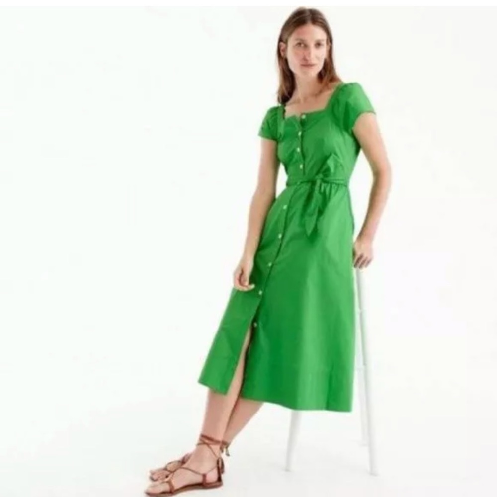 J.Crew Kelly green shirt dress
